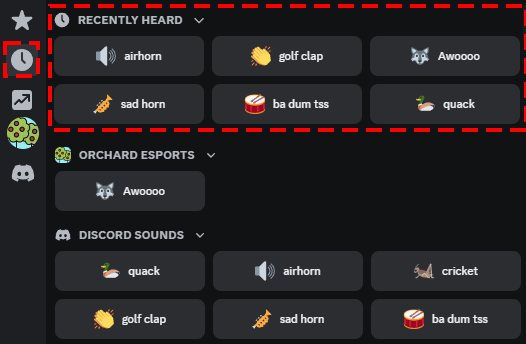 Discord Soundboard interface showcase