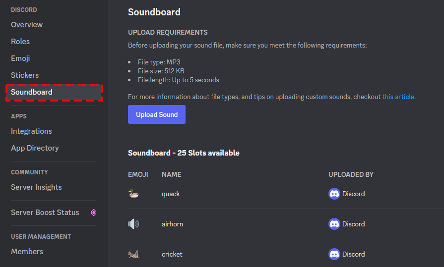 Discord Soundboard features demonstration